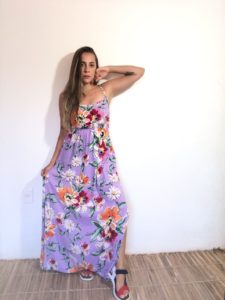 Vestido longo floral